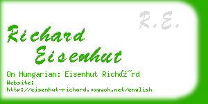 richard eisenhut business card